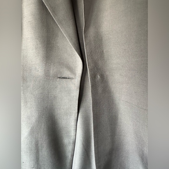 Vintage 1999 2-pc Spenser Jeremy 100% Silk Gray sheath dress and coat. Size 12. - Picture 3 of 10